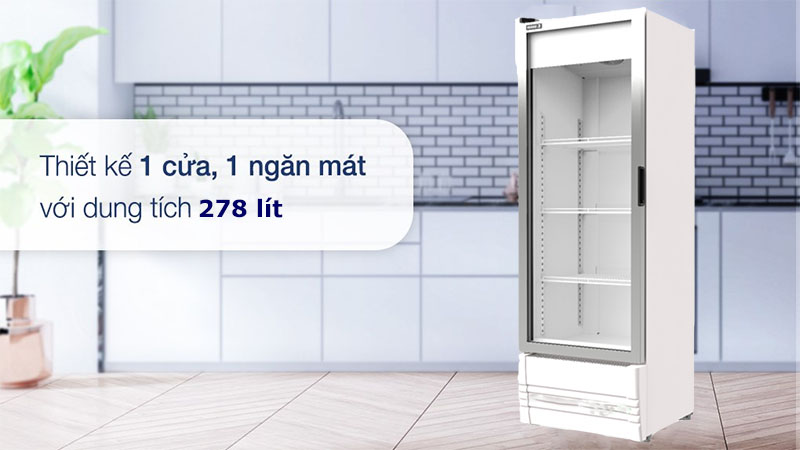 Tủ mát cửa kính Inverter Sanden SPB-0300 - Hàng chính hãng