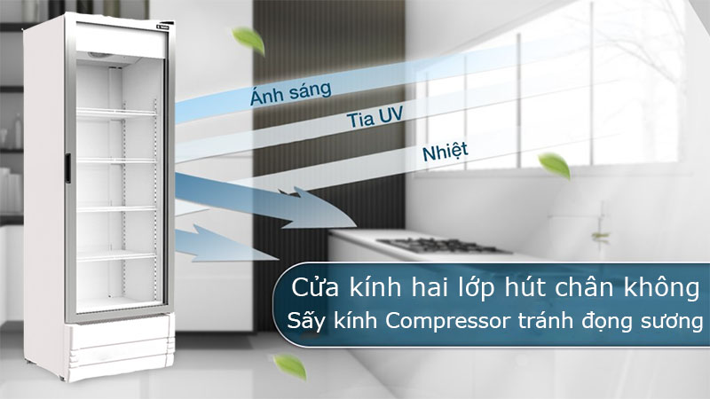 Tủ mát cửa kính Inverter Sanden SPB-0400  - Hàng chính hãng