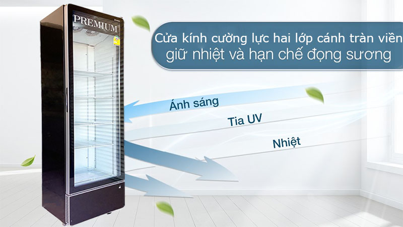 Cửa kính của Tủ mát cửa kính Inverter Sanden SPB-0500P Premium