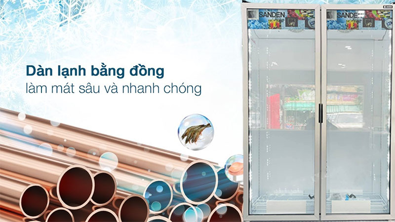 Tủ mát cửa kính Inverter Sanden SPB-1000 - Hàng chính hãng