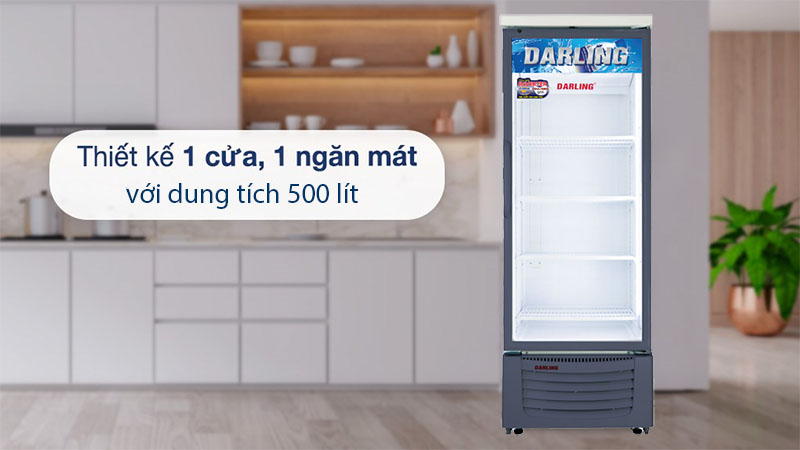 Tủ mát đứng 1 cánh Inverter 500L Darling DL-5000A3L - Hàng chính hãng