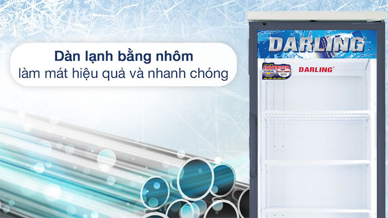 Tủ mát đứng 1 cánh Inverter 500L Darling DL-5000A3L - Hàng chính hãng