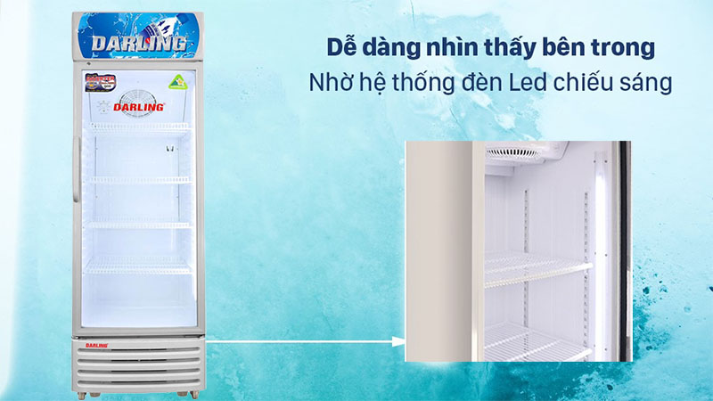 Tủ mát đứng 1 cánh Inverter Darling DL-2800A3 - Hàng chính hãng