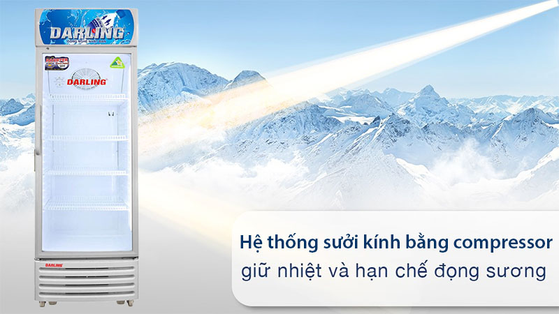 Tủ mát đứng 1 cánh Inverter Darling DL-3200A3 - Hàng chính hãng