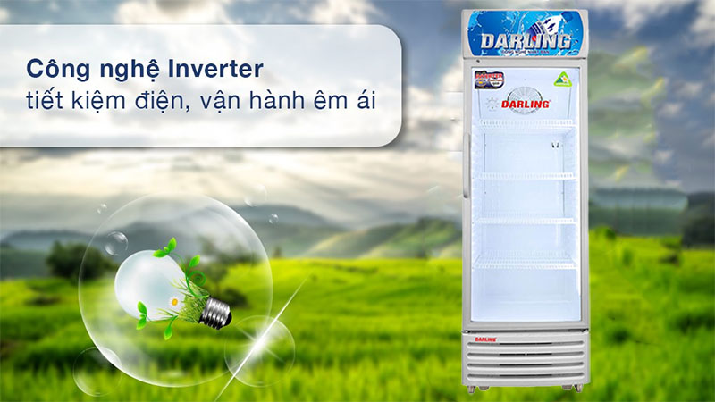 Tủ mát đứng 1 cánh Inverter Darling DL-3200A3 - Hàng chính hãng