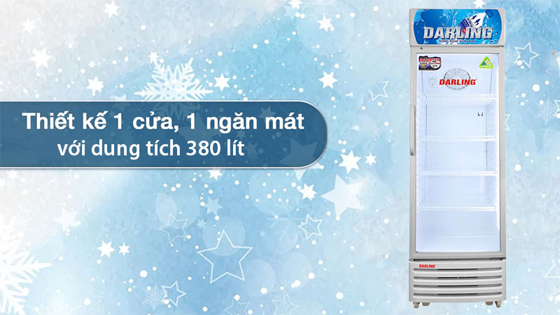 Tủ mát đứng 1 cánh Inverter Darling DL-3600A3 - Hàng chính hãng