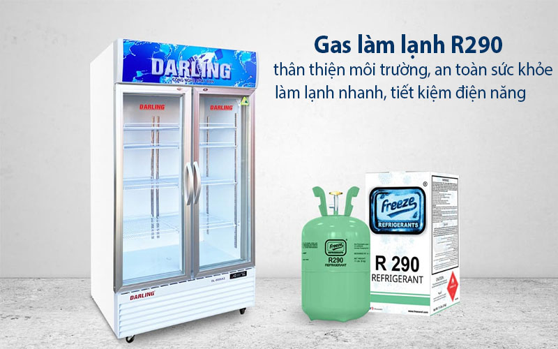 Tủ mát đứng 2 cánh Darling 830L DL-9000A2 - Hàng chính hãng
