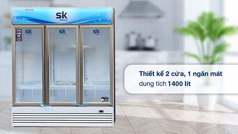 Tủ mát đứng Sumikura SKSC-1400HW3 - Hàng chính hãng
