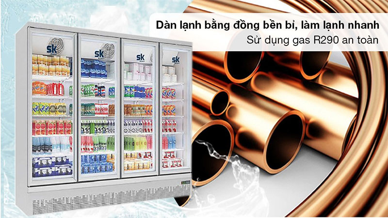 Tủ mát đứng Sumikura SKSC-2500-B - Hàng chính hãng