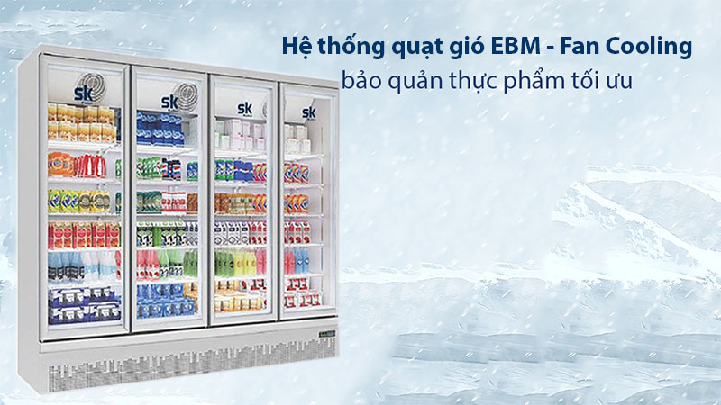 Tủ mát đứng Sumikura SKSC-2500-B - Hàng chính hãng