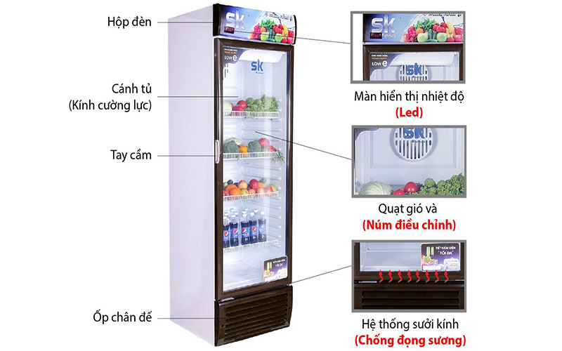 Tủ mát đứng Sumikura SKSC-450FC - Hàng chính hãng