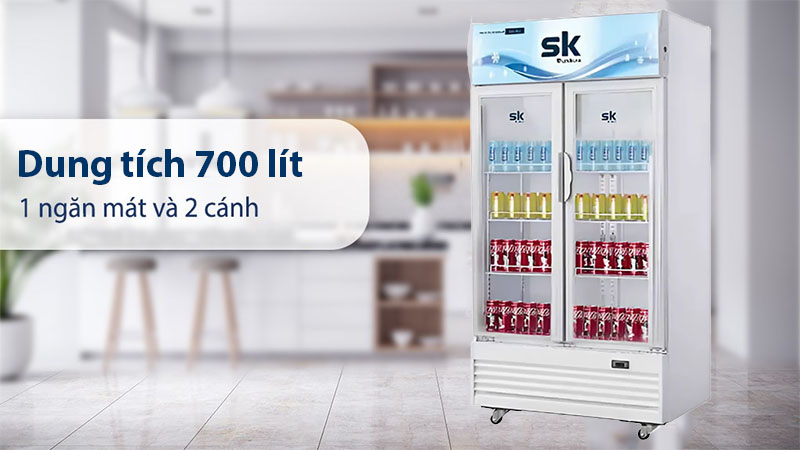 Tủ mát đứng Sumikura SKSC-802WG2/HW - Hàng chính hãng
