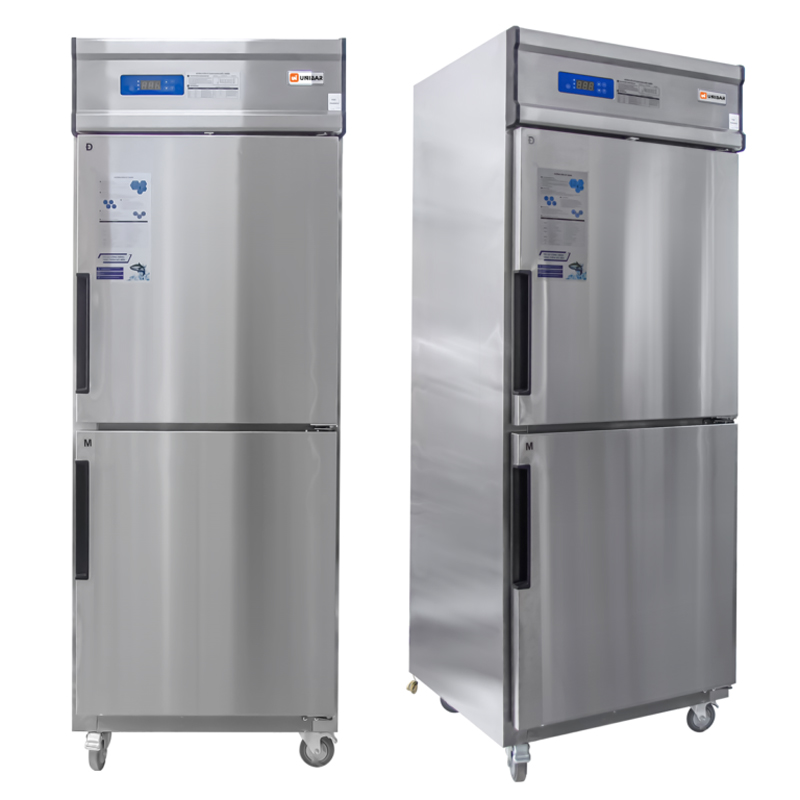 Tủ được làm bằng inox cao cấp, chống bám bẩn, chống xước tốt hơn, hạn chế tình trạng gỉ sét