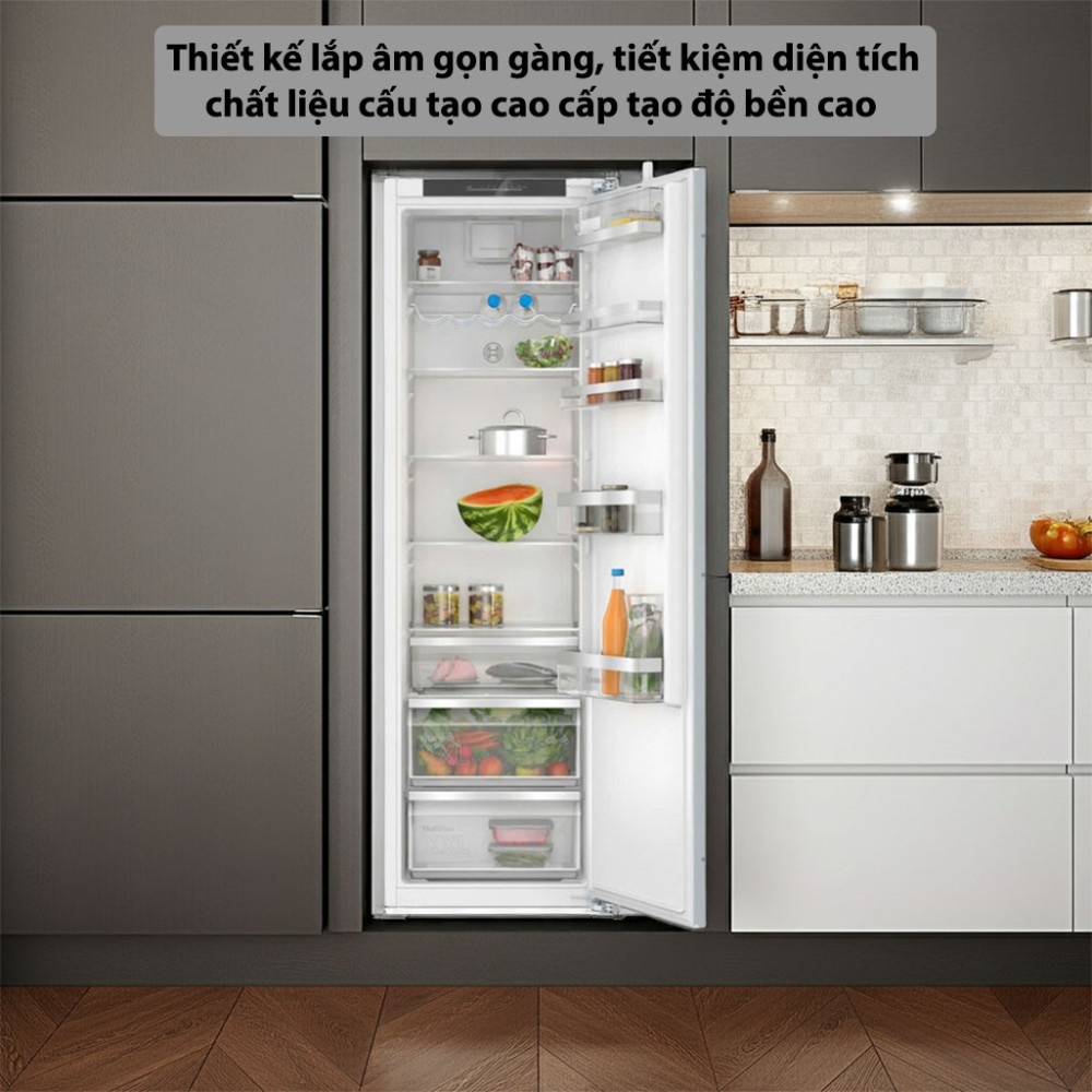Tủ mát âm tủ Bosch KIR81ADD0 Serie 6 310 Lít thiết kế âm tủ sang trọng, chất liệu cao cấp