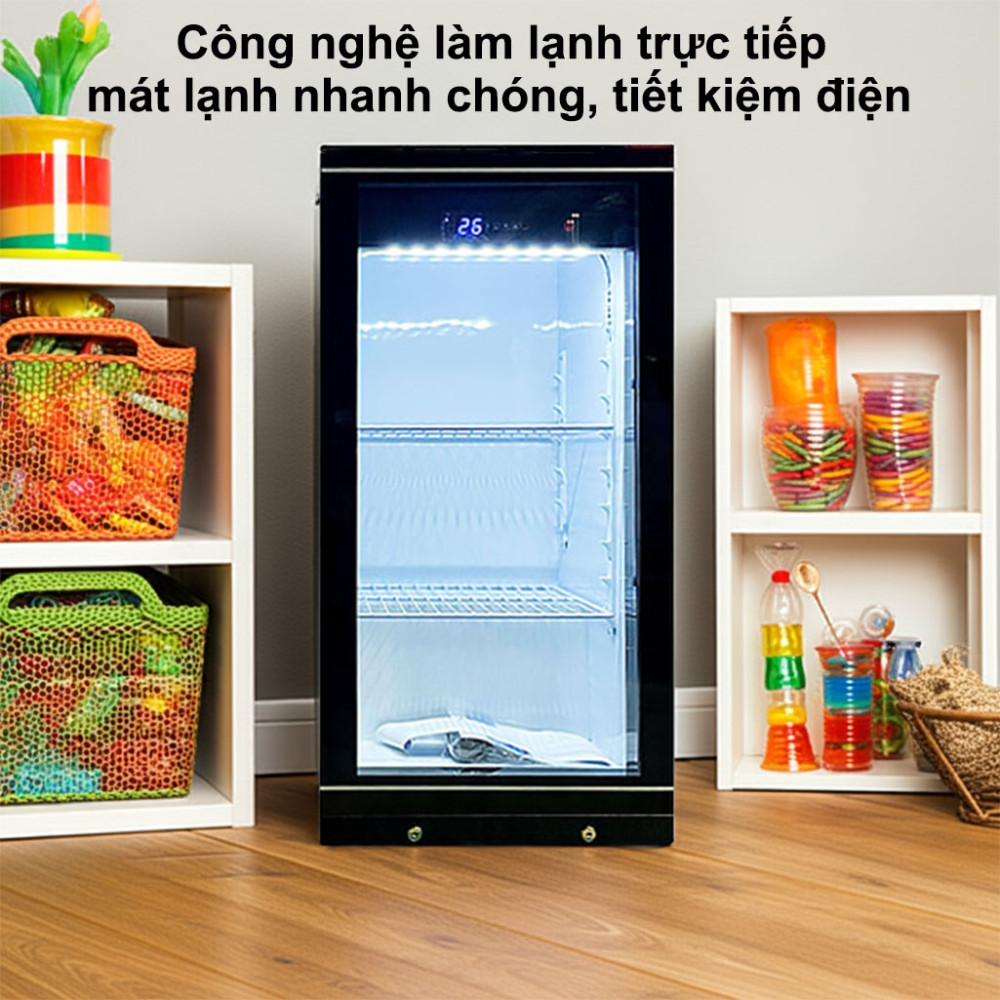 Tủ mát mini 1 cửa kính Lightcool LC-138 118L - Hàng chính hãng