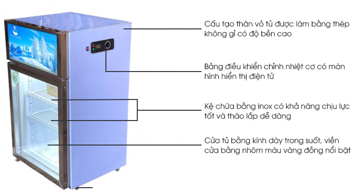 Tủ mát mini 100L Snow Village LC-100 - Hàng chính hãng