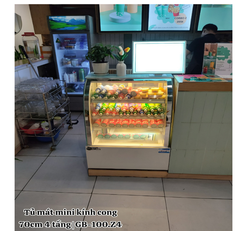 Tủ bánh kem mini Snow Village GB-100-4T - Hàng chính hãng