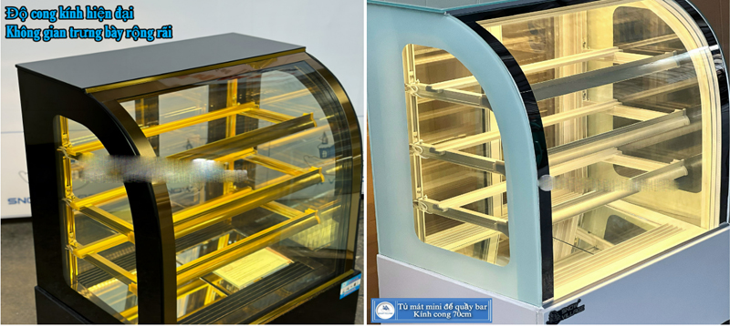 Tủ bánh kem mini Snow Village GB-100-4T - Hàng chính hãng