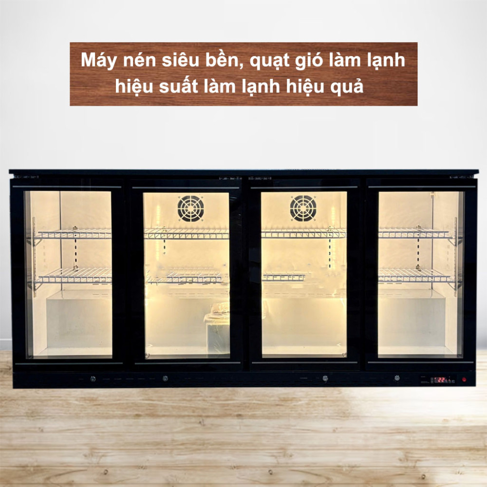 Tủ mát quầy bar cửa kính Lightcool LS-1800 370 lít - Hàng chính hãng