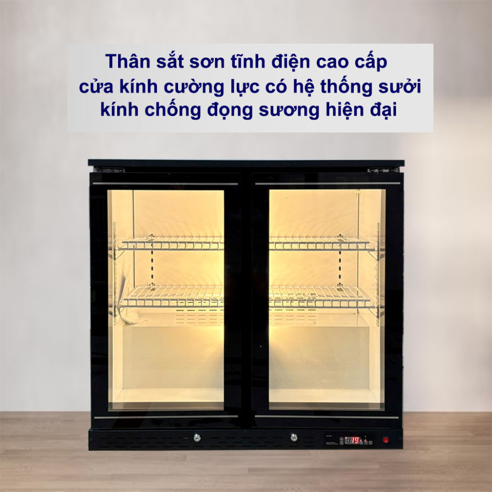 Tủ mát quầy bar cửa kính Lightcool LS-900 208L - Hàng chính hãng