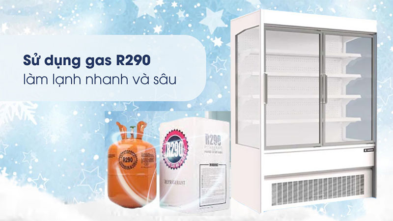 Tủ mát siêu thị cửa kính Sanden SSD-0912i - Hàng chính hãng