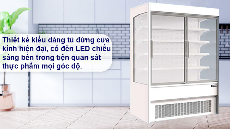 Tủ mát siêu thị cửa kính Sanden SSD-0912i - Hàng chính hãng