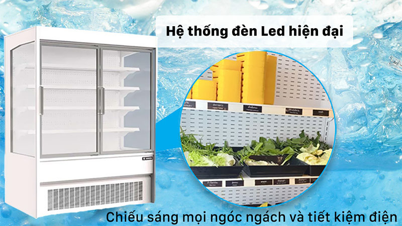 Tủ mát siêu thị cửa kính Sanden SSD-1813i - Hàng chính hãng