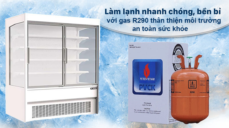 Tủ mát siêu thị cửa kính Sanden SSD-1813i - Hàng chính hãng