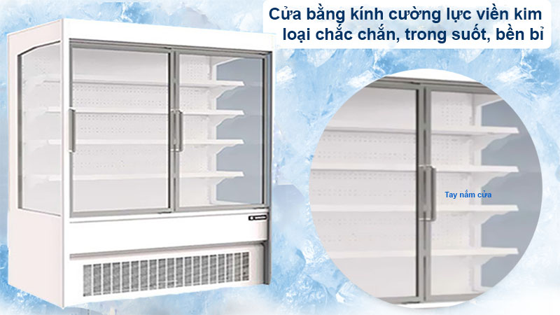 Tủ mát siêu thị cửa kính Sanden SSD-1813i - Hàng chính hãng