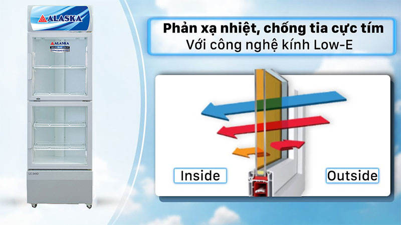 Cửa kính của Tủ mát trưng bày Alaska LC-345D