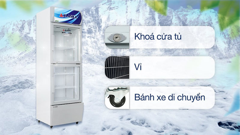 Tủ mát trưng bày Alaska LC-385D - Hàng chính hãng