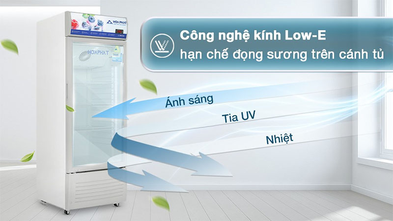 Thiết kế cửa của Tủ mát trưng bày Hoà Phát HSR-D6195