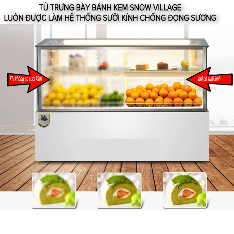 Hệ thống sấy kính hiện đại, kính luôn trong suốt, nên dễ dàng nhìn thấy thực phẩm bên trong