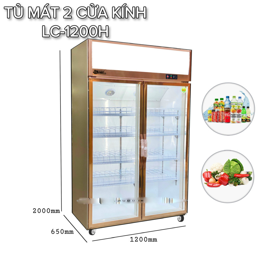 Tủ mát trưng bày cánh kính Snow Village LC-1200H - Hàng chính hãng