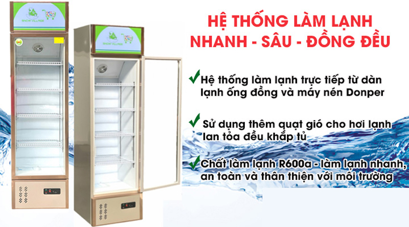 Tủ mát trưng bày cánh kính Snow Village LC-298H - Hàng chính hãng