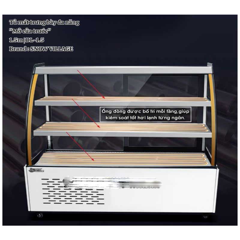 Tủ mát trưng bày đa năng Snow Village DL-1.5 - Hàng chính hãng