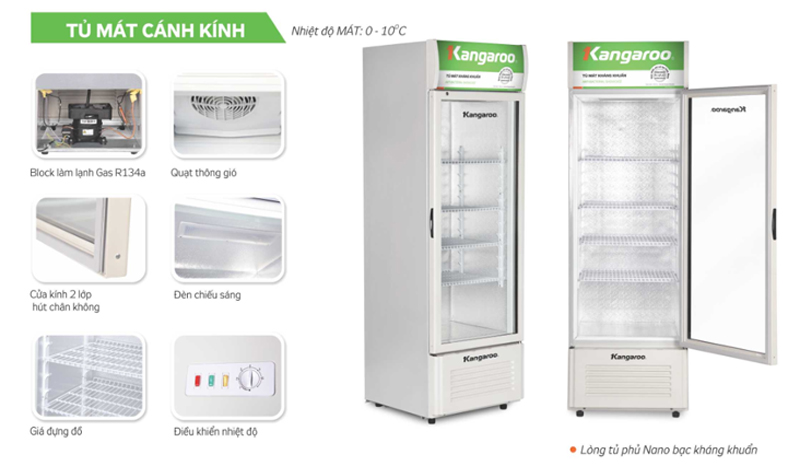 Tổng quan tủ mát kháng khuẩn Kangaroo KG298AT