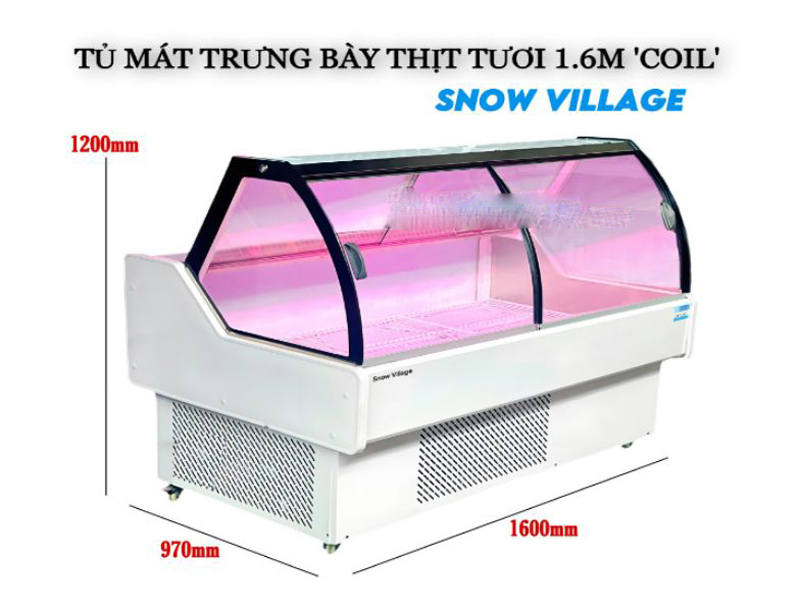 Tủ mát trưng bày thịt tươi Snow Village SC-1.6QL - Hàng chính hãng