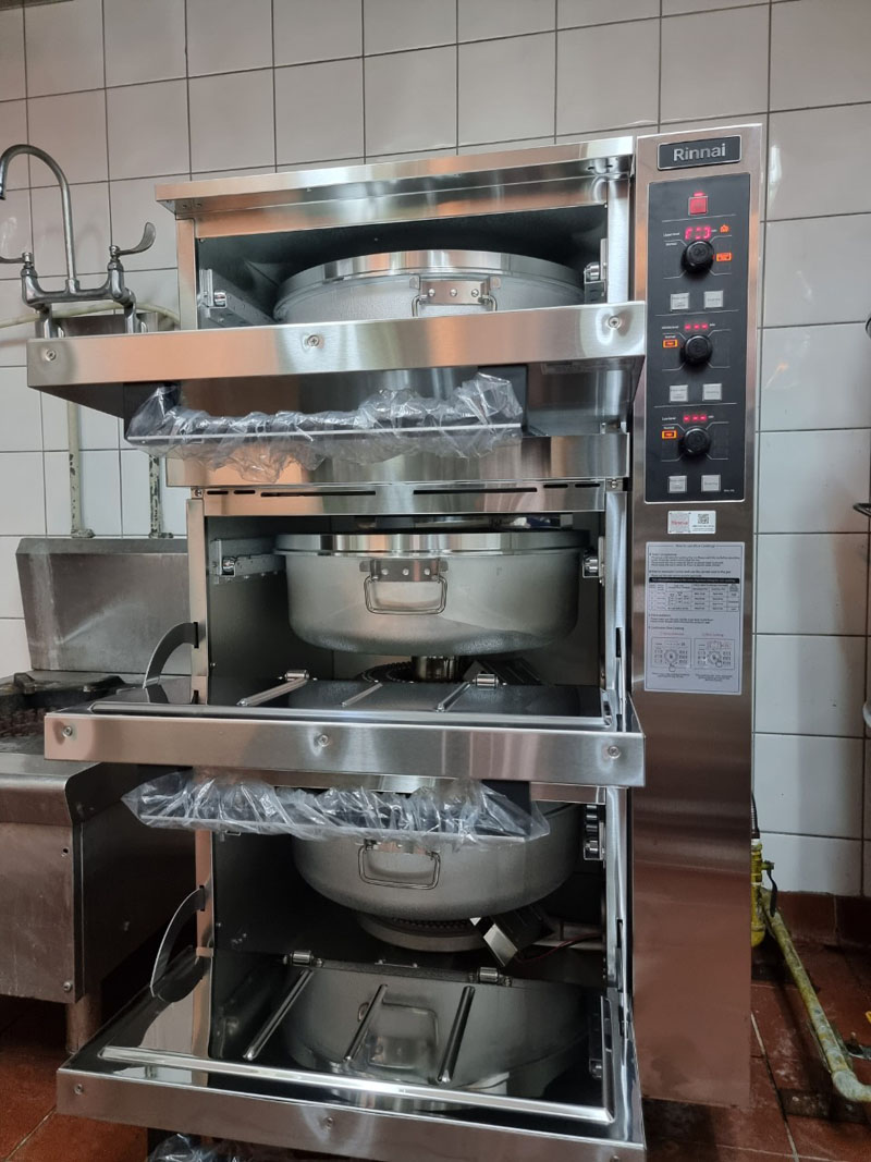 Tủ nấu cơm gas tự động 3 tầng Rinnai RRA-156 - Hàng chính hãng