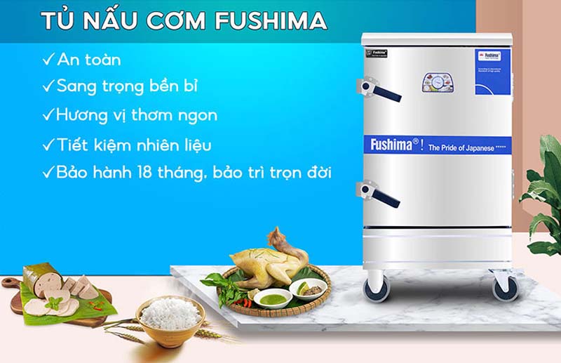 Tủ nấu cơm điện 6 khay Fushima KZ-60 - Hàng chính hãng