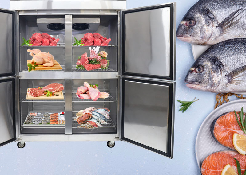 Tủ nửa đông nửa mát 4 cánh Turbo Chef TCRF4 - Hàng chính hãng