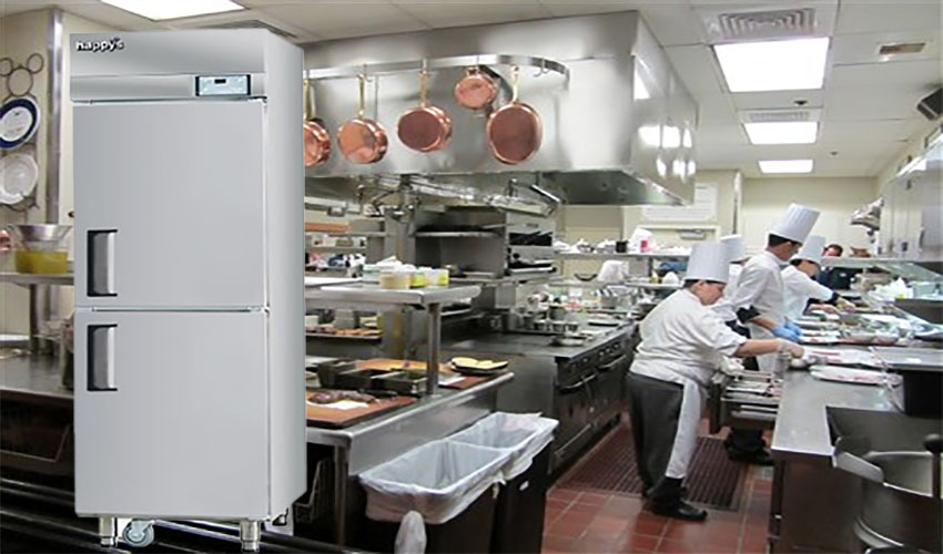 Tủ nửa đông nửa mát 2 cửa công nghiệp Happys HWA-25CFR - Hàng chính hãng