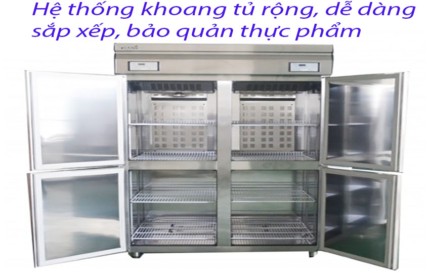Tủ nửa đông nửa mát công nghiệp 4 cánh gián tiếp Happys HWI-45CFR
