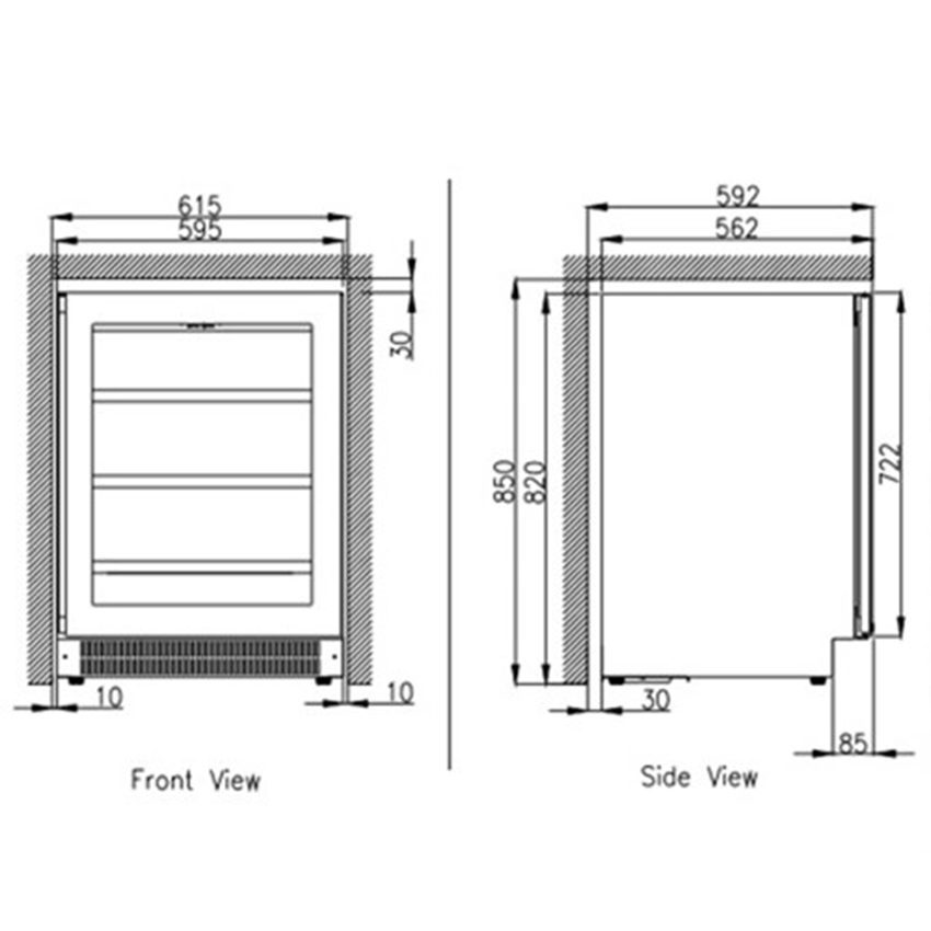 Tủ trữ rượu Vintec V40SGEBK - Hàng chính hãng