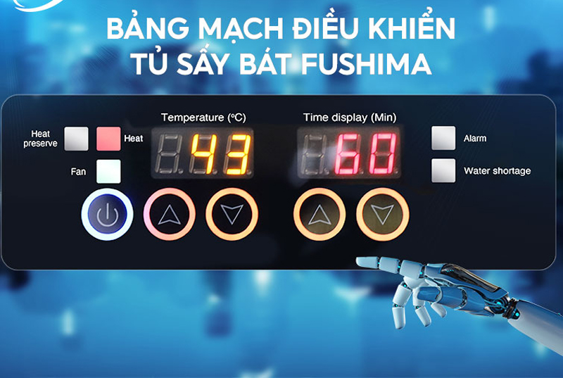 Tủ sấy bát cánh kính 600L Fushima FSM TSB-1CK1L - Hàng chính hãng