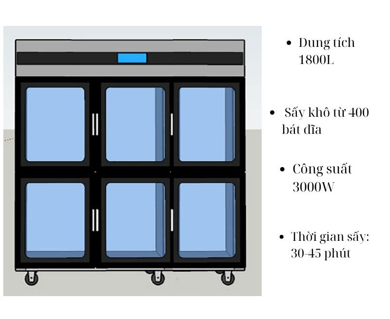 Tủ sấy bát công nghiệp Fushima FSM-TSBCC6C - Hàng chính hãng