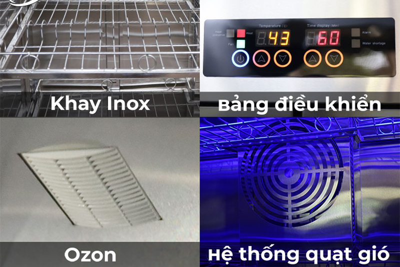 Tủ sấy bát cánh kính Fushima FSM TSBQG-2CK2L - Hàng chính hãng
