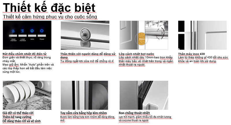 Tủ sấy chén bát diệt khuẩn Midea 200LG501 - Hàng chính hãng