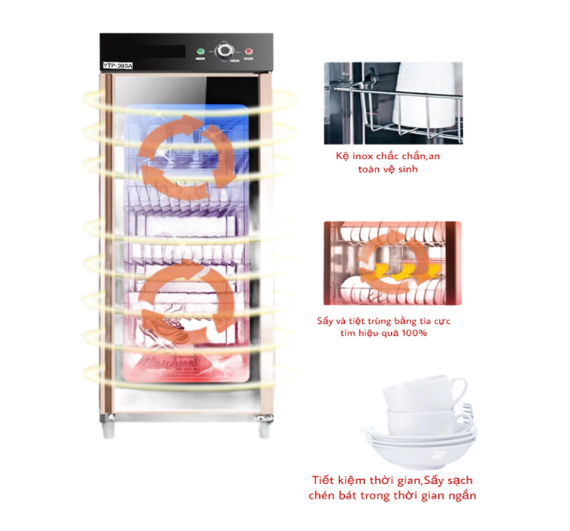 Tủ sấy bát đĩa Snow Village YTP-380A - Hàng chính hãng