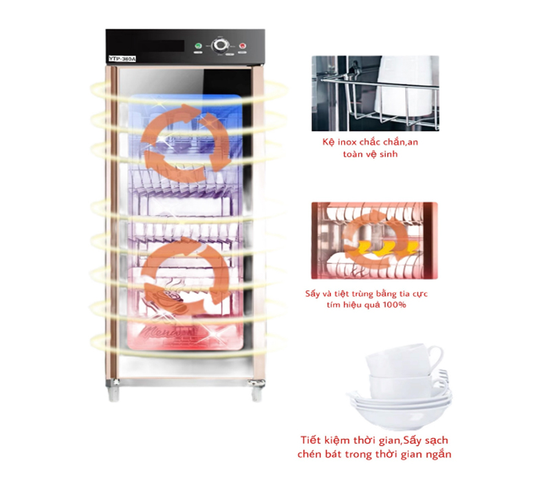 Tủ sấy bát đĩa Snow Village YTP-380B - Hàng chính hãng
